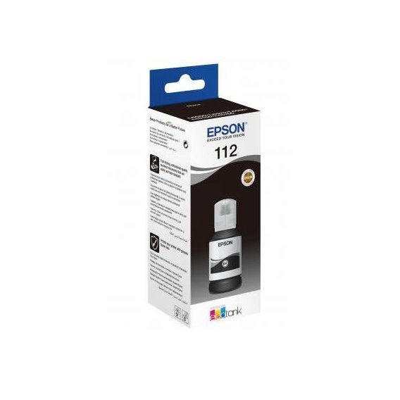 Чернила Epson 112 EcoTank Pigment Black ink (C13T06C14A)