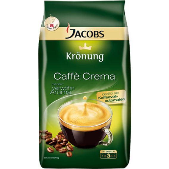 Кофе в зернах Jacobs Caffe Crema Kronung 1 кг