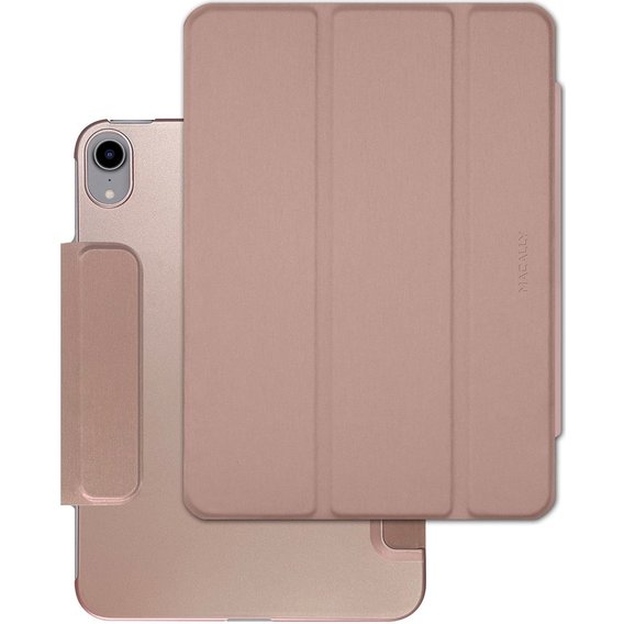 Аксессуар для iPad Macally Protective Case and Stand with Apple Pencil Rose Gold (BSTANDM6-RS) for iPad mini 6 2021