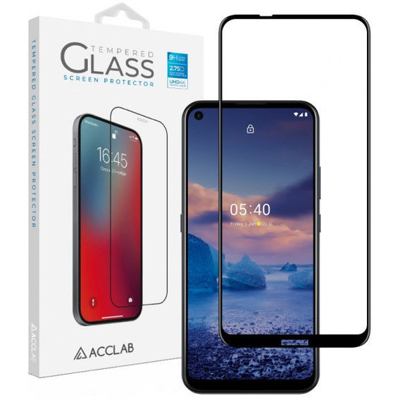 Аксессуар для смартфона ACCLAB Tempered Glass Full Glue Black for Nokia 5.4