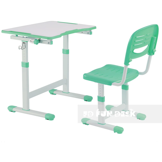 Комплект FunDesk Парта и стул-трансформеры Piccolino II Green