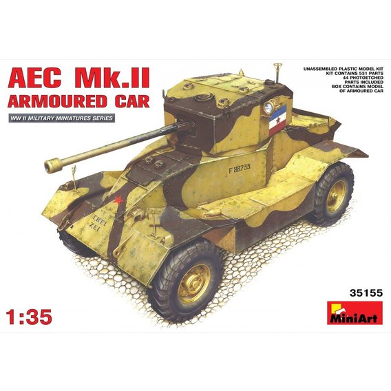 Сборная модель MiniArt Британский бронеавтомобиль AEC Mk.II (MA35155)