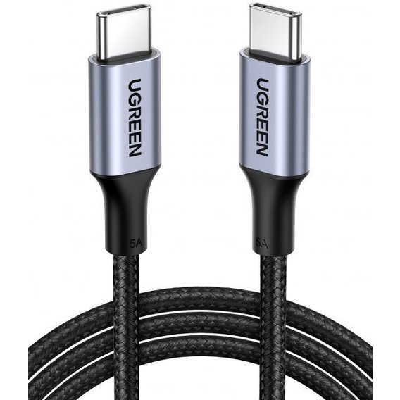 Кабель UGREEN USB-C to USB-C US316 5A 100W 1.5m Black