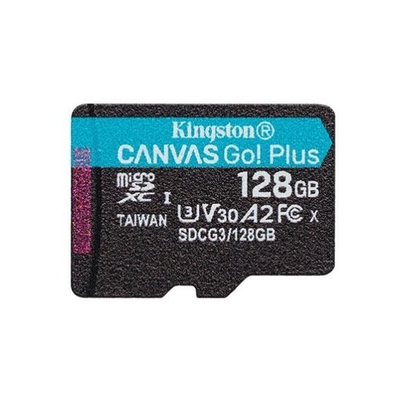 Карта памяти Kingston 128GB microSDXC class 10 UHS-I U3 A2 Canvas Go Plus (SDCG3/128GBSP)