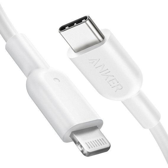 Кабель ANKER Cable USB-C to Lightning PowerLine II 1m White