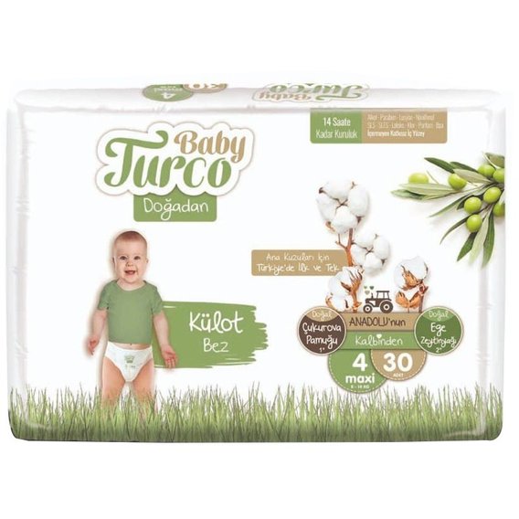 Подгузники детские Baby Turco 4 Maxi, 8-14 кг, 30 шт (8682241200047)