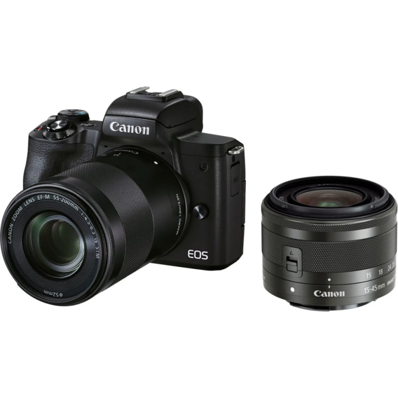 Canon EOS M50 Mark II kit (15-45mm +55-200mm) IS STM Black