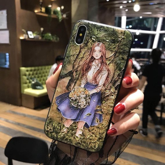 Аксессуар для iPhone Fashion YCT Picture TPU Girl in the Garden for iPhone X/iPhone Xs