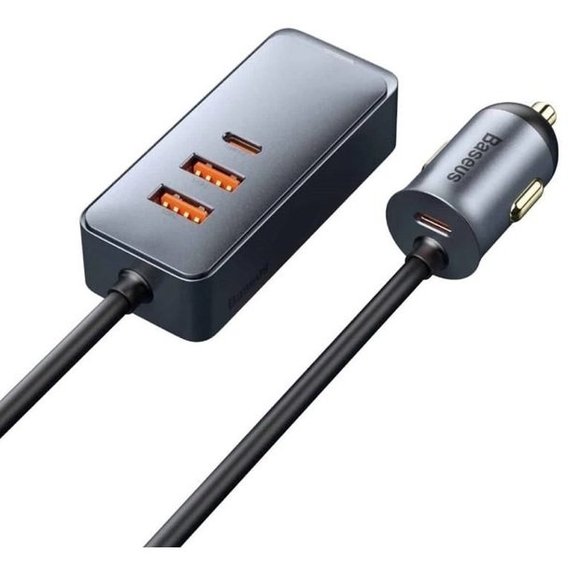 Зарядний пристрій Baseus Car Charger 3xUSB+USB-C Share Together PPS 120W Gray (CCBT-A0G)