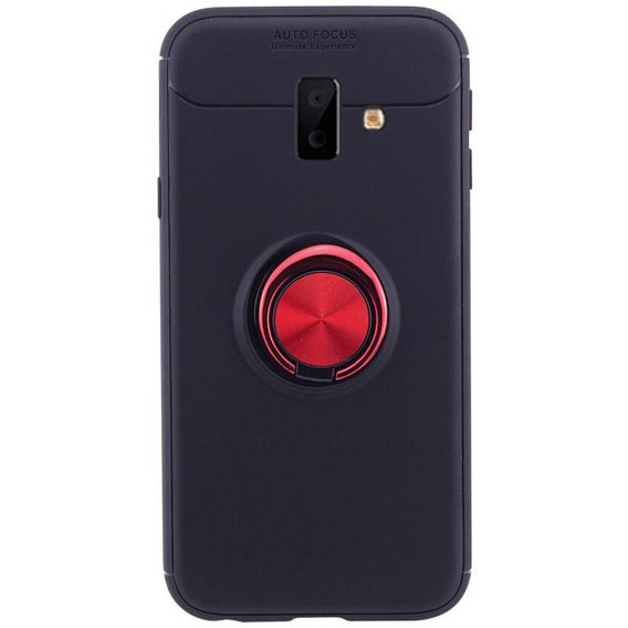 Аксессуар для смартфона TPU Case TPU PC Deen ColorRing Magnetic Holder Black/Red for Samsung J610 Galaxy J6+ 2018