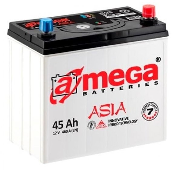Автомобильный аккумулятор A-Mega 6СТ-45 АзЕ Asia