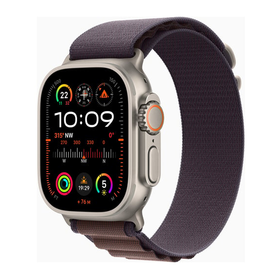 Apple Watch Ultra 2 GPS + Cellular 49mm Titanium Case with Indigo Alpine Loop - Medium (MRET3) Approved Витринный образец