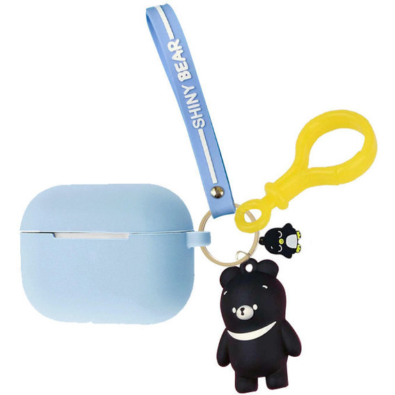 Чехол для наушников TPU Case Cute Charm Bear Blue for Apple AirPods Pro