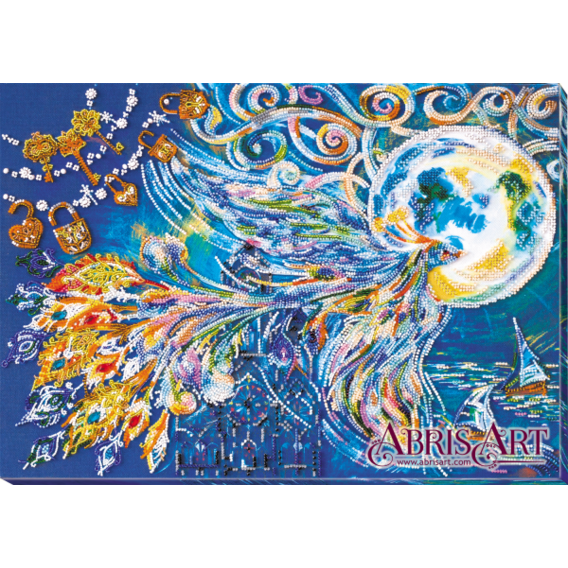 Набор для вышивки бисером Синяя птица счастья Abrisart AB-632