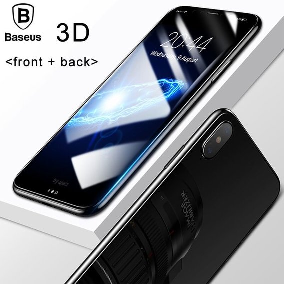 Аксессуар для iPhone Baseus Tempered Glass Set (Front and Back) Transparent (SGAPIPHX-TZ02) for iPhone X/iPhone Xs
