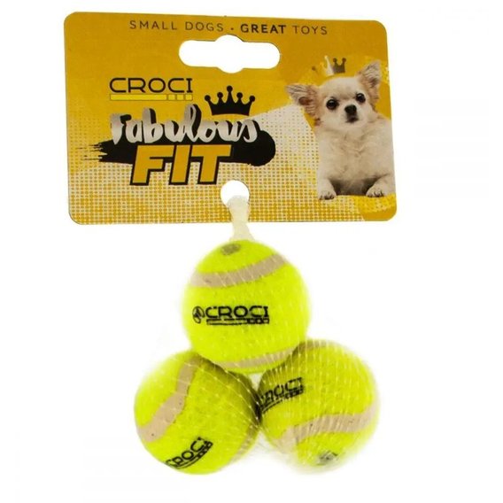 Игрушка для собак Croci мяч теннисный с пищалкой 3.8 см (C6098744)