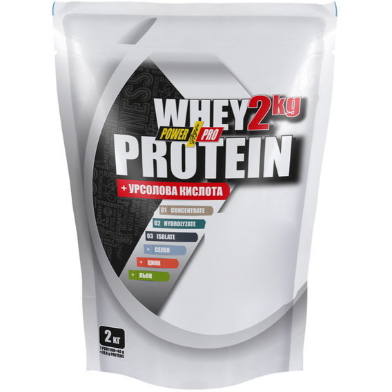 Протеїн Power Pro Whey Protein 2000 g / 50 servings / Полуниця з вершками