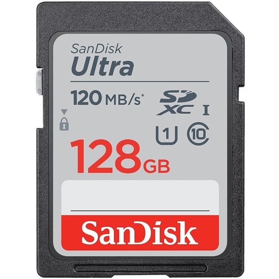 Карта памяти SanDisk 128GB SDXC C10 UHS-I Ultra (SDSDUN4-128G-GN6IN)