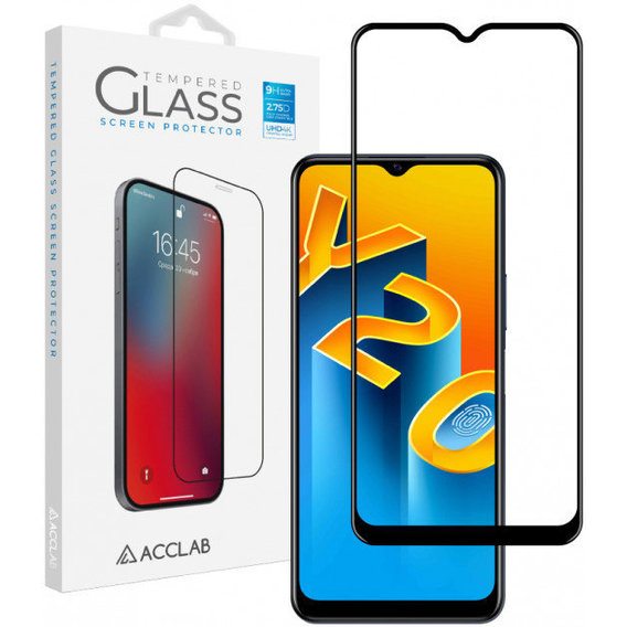 Аксессуар для смартфона ACCLAB Tempered Glass Full Glue Black for Vivo Y20