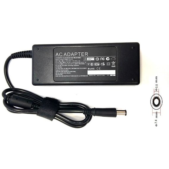 Зарядное устройство PowerPlant NoteBook Adapter for DELL 220V, 19.5V 90W 4.62A (7.4*5.0) (DE90G7450)
