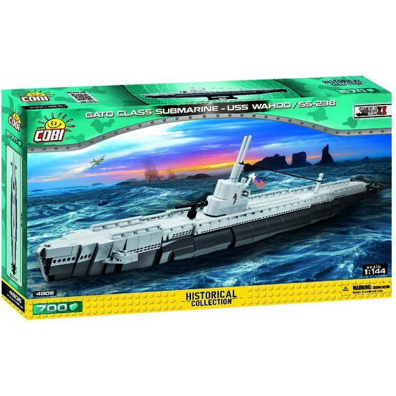 Конструктор COBI Подводная лодка Ваху (SS-238), 700 деталей (COBI-4806)