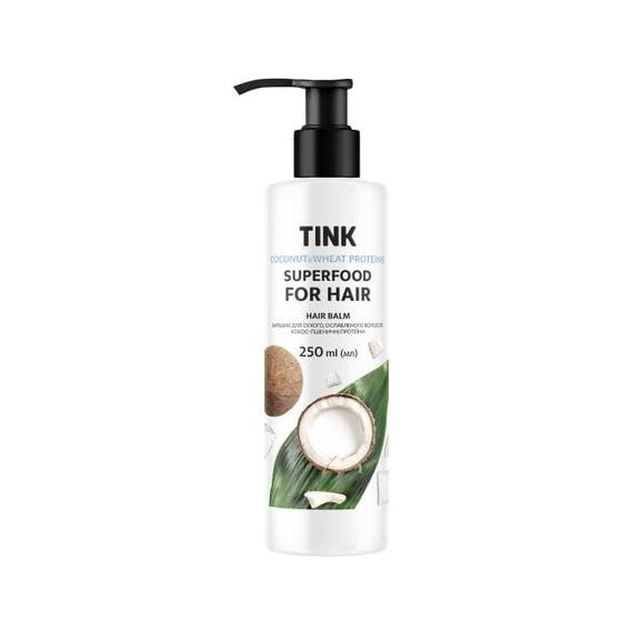 Tink SuperFood For Hair Coconut & Wheat Proteins Balm Бальзам для сухого та ослабленого волосся 250 ml