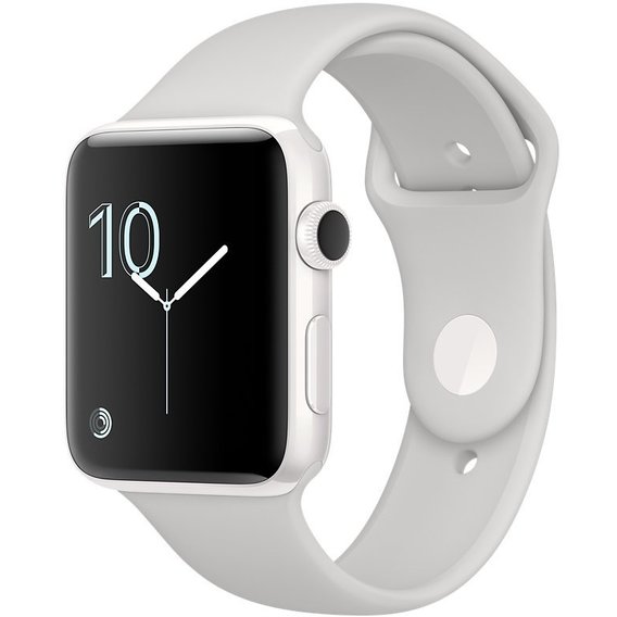 Apple Watch Series 2 Edition 38mm White Ceramic Case with Cloud Sport Band (MNPF2)