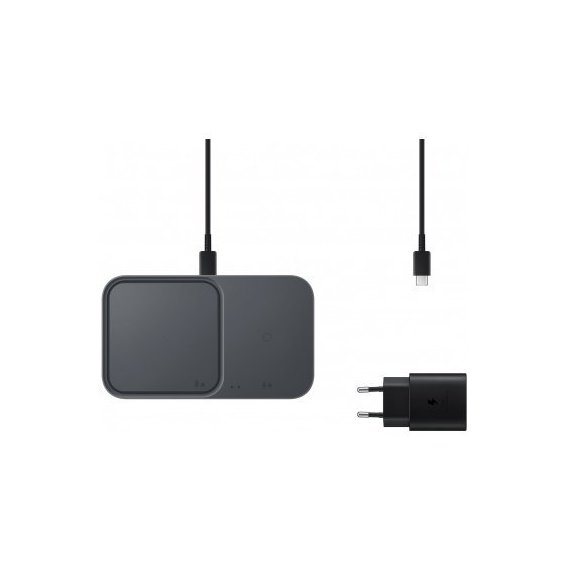 Зарядное устройство Samsung Wireless Charger Duo (with TA) 15W Black for Smartphones and Galaxy Buds (EP-P5400TBRGRU)