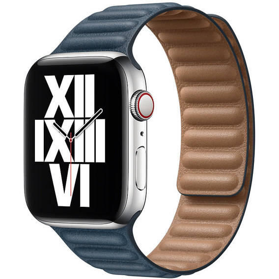 Аксессуар для Watch Apple Leather Link Baltic Blue Size S/M (MY9K2) for Apple Watch 42/44mm