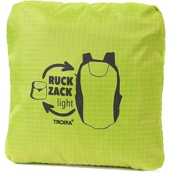Рюкзак складной Troika зеленый (RUC04/GR)