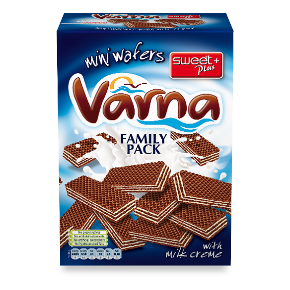 Мини-вафли Sweet Plus VARNA FAMILY с молочным кремом 260 г (1110324)