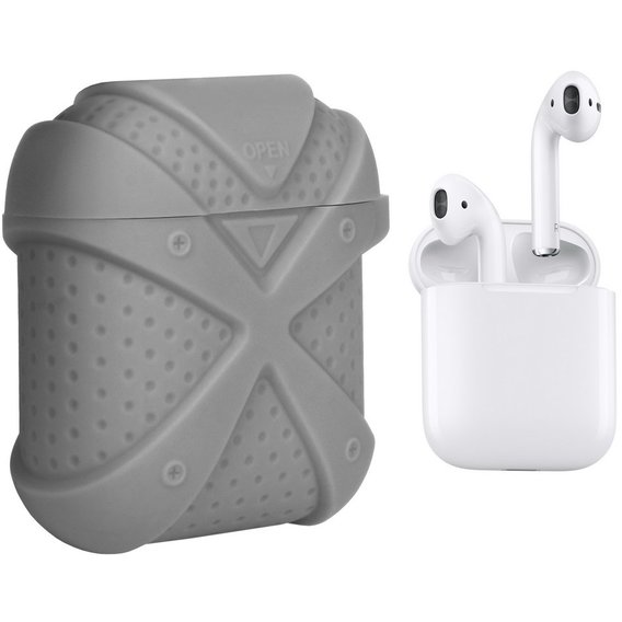 Чехол для наушников Becover Case X-Men I-Smile with Belt Gray IPH1443 (702338) for Apple AirPods