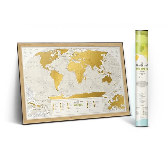 Скретч-карта мира Travel Map Geography World (Eng)