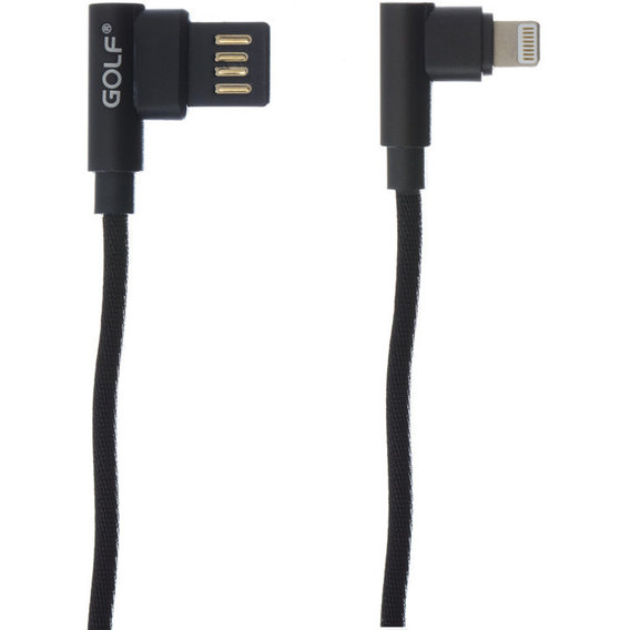Кабель Golf USB Cable to Lightning Pudding Fast Charger 1m Black (GC-48i)