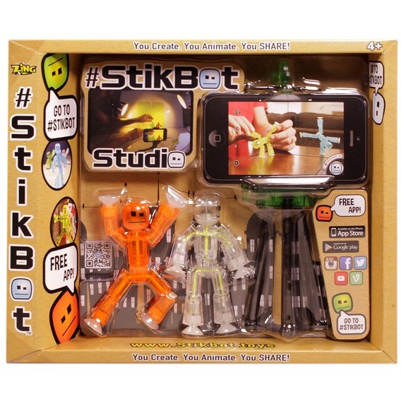Игровой набор для анимационного творчества Stikbot S1 – Студия (2 экскл. фигурки, штатив)