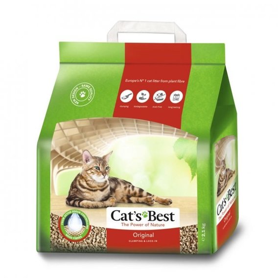 Наполнитель для кошачьего туалета Cat's Best Original 5 л 2.1 кг (4002973302347)