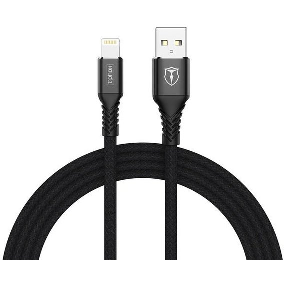 Кабель T-PHOX USB Cable to Lightning Jagger 2m Black (T-L814(2) black)
