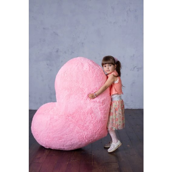 Мягкая игрушка Подушка Сердце 150 см розовый