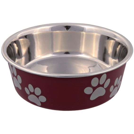 Миска Trixie для собак металлическая на резине с пластиковым покрытием 0.3 л 12 см (4011905252414)