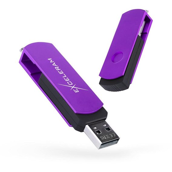 USB-флешка eXceleram 64GB P2 Series USB 2.0 Grape/Black (EXP2U2GPB64)