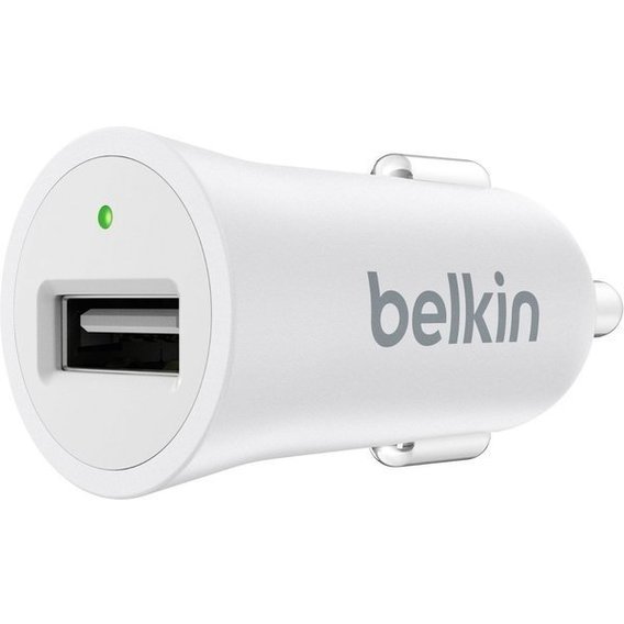 Зарядное устройство Belkin USB Car Charger Mixit Premium Metallic 2.4A White (F8M730btWHT)