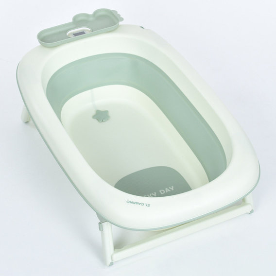 Ванна складна дитяча El Camino T-CONTROL 2 (84 см, термометр) (ME 1140 Green-Gray)
