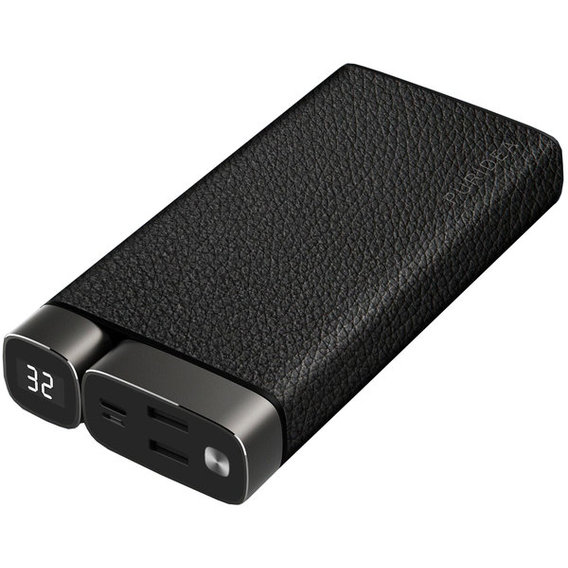 Внешний аккумулятор Puridea Power Bank X02 USB-C Leather 20000mAh Black (X02-Black)