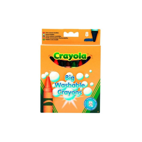 Crayola 8 больших смываемых восковых мелков 0878