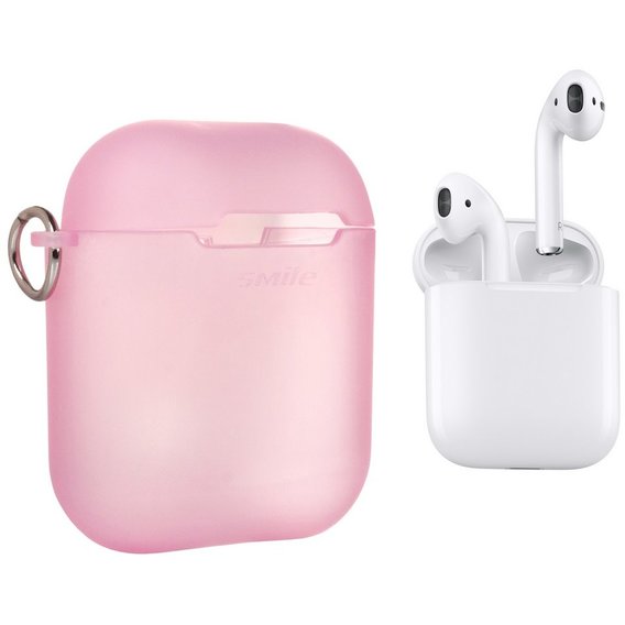 Чехол для наушников Becover Case LingLong i-Smile with Belt Pink IPH1449 (702327) for Apple AirPods