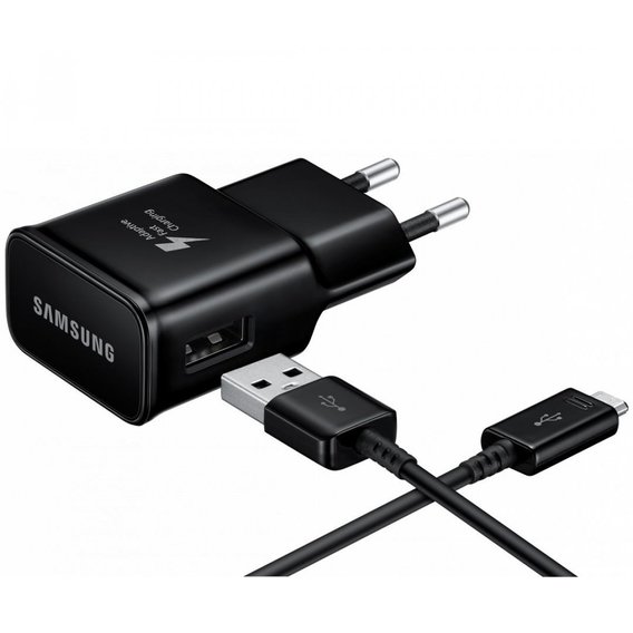 Зарядное устройство Samsung USB Wall Charger 2A with Cable USB-C 15W Black (EP-TA20EBECGRU)