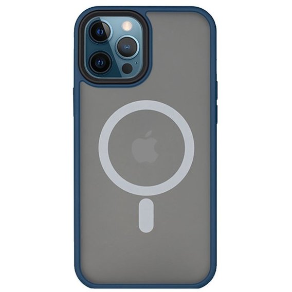 Аксессуар для iPhone Mobile Case TPU+PC Metal Buttons with MagSafe Blue for iPhone 14 Pro