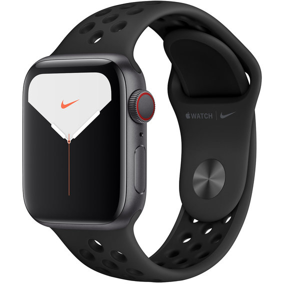 Apple Watch Series 5 Nike 40mm GPS+LTE Space Gray Aluminum Case with Anthracite/Black Nike Sport Band (MX382)