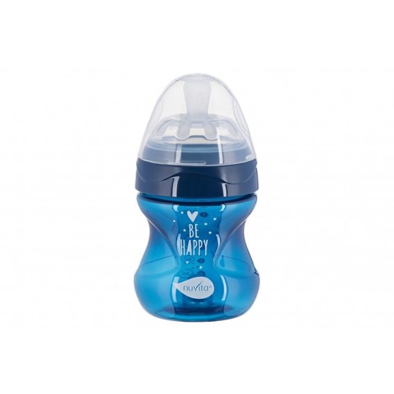 Бутылочка Nuvita для кормления Mimic Cool 150 мл 0+ антиколиковая темно-синяя (NV6012NIGHTBLUE)