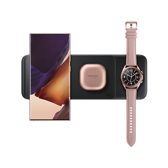 Зарядное устройство Samsung Wireless Charger 3 Slots Black for Smartphones, Galaxy Buds and Galaxy Watch (EP-P6300TBRGRU)